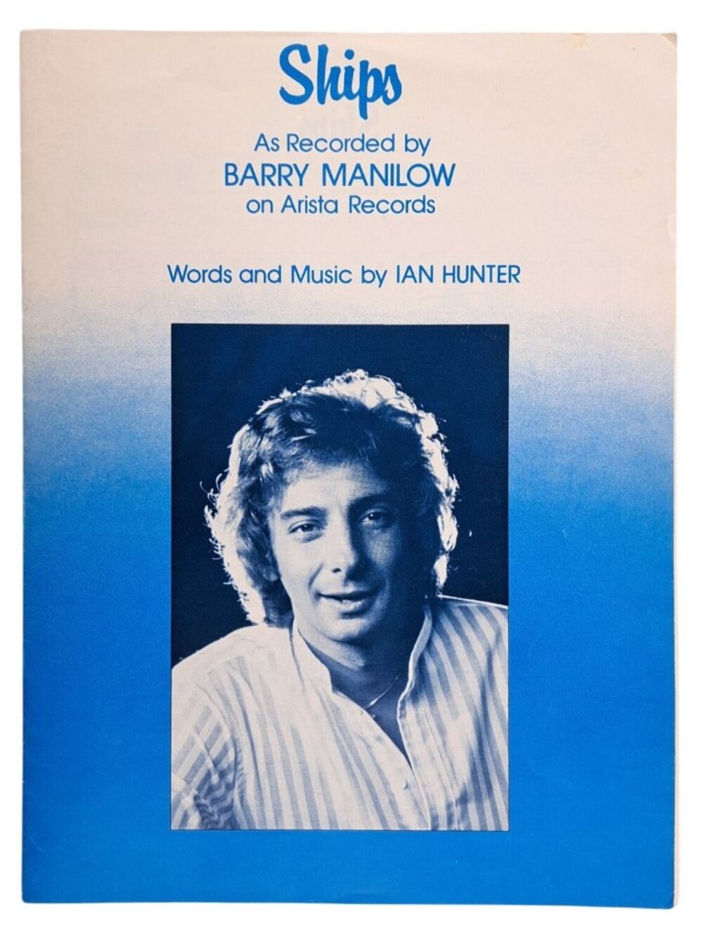 Vintage Ships Sheet Music Barry Manilow Arista Records Ian Hunter 1979 Lyrics